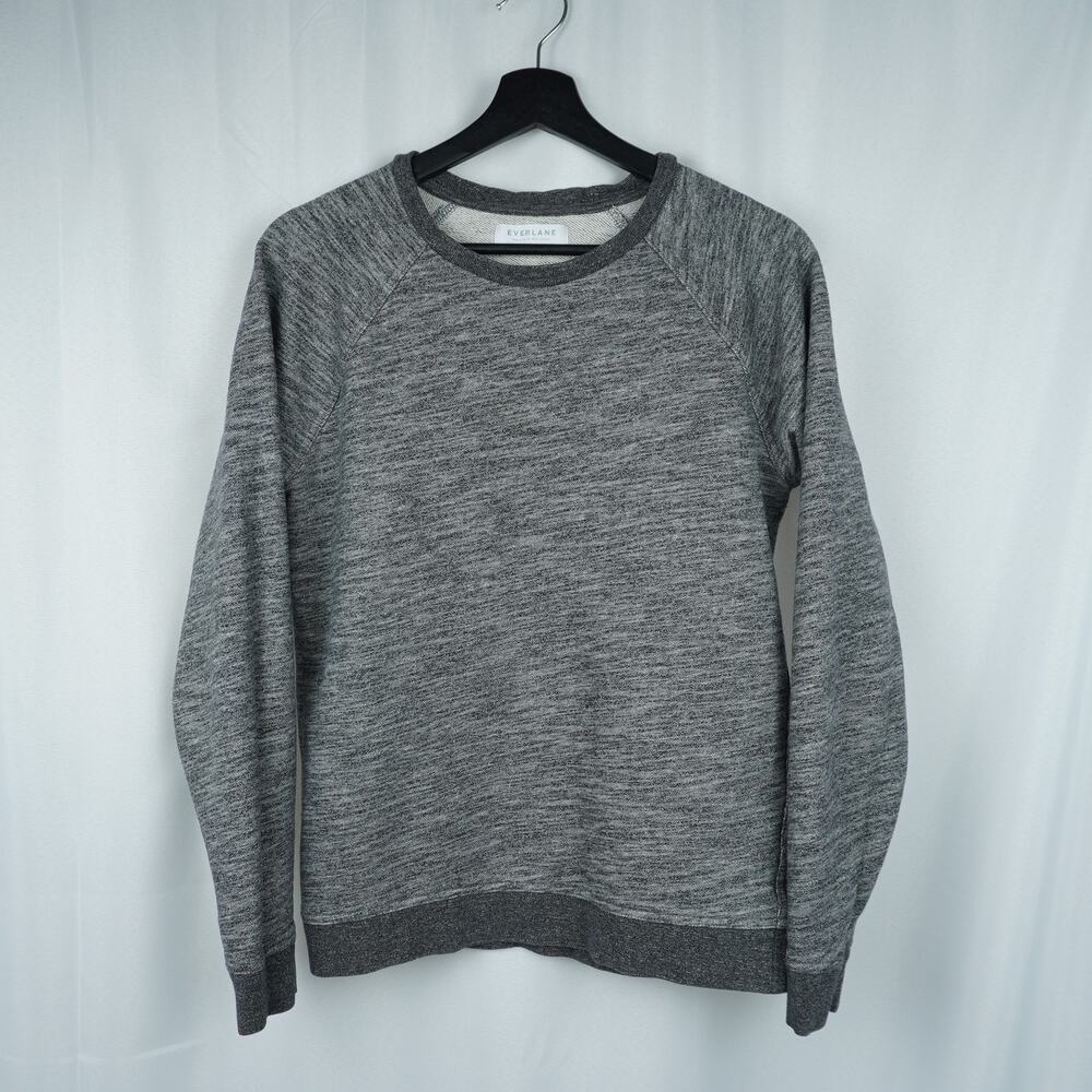 Everlane The Crew Pullover‎ Marled Gray Sweatshirt Size Small